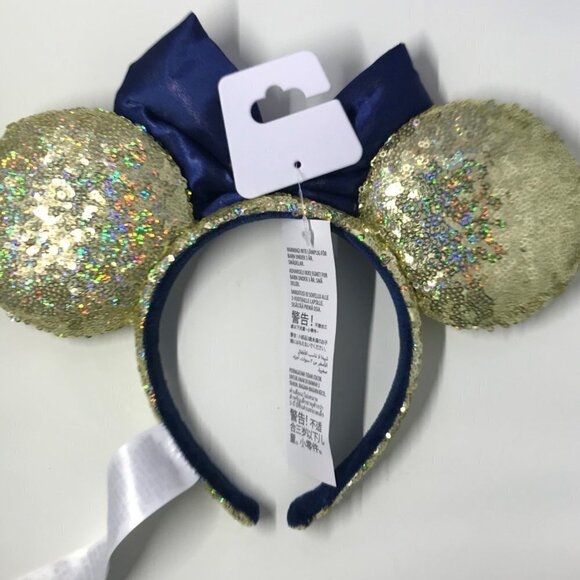 50th Anniversary Disneyworld gold sequin ears new with tags Disney Minnie Mouse - Picture 2 of 7